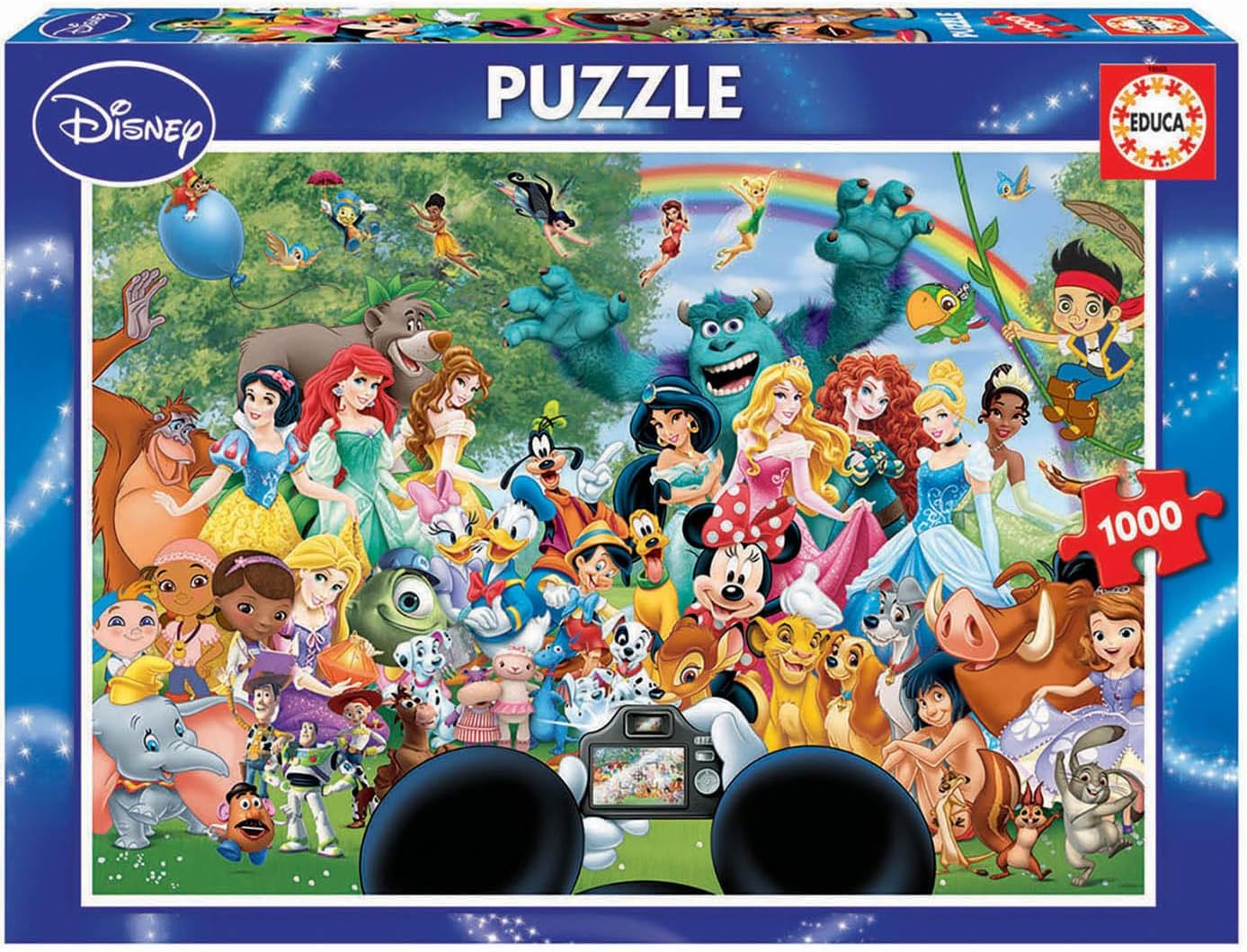 Educa - 1000 piece puzzle for adults | Disney Princesses and Characters Puzzle 1000 Pieces Disney The Wonderful World of Disney II (16297)