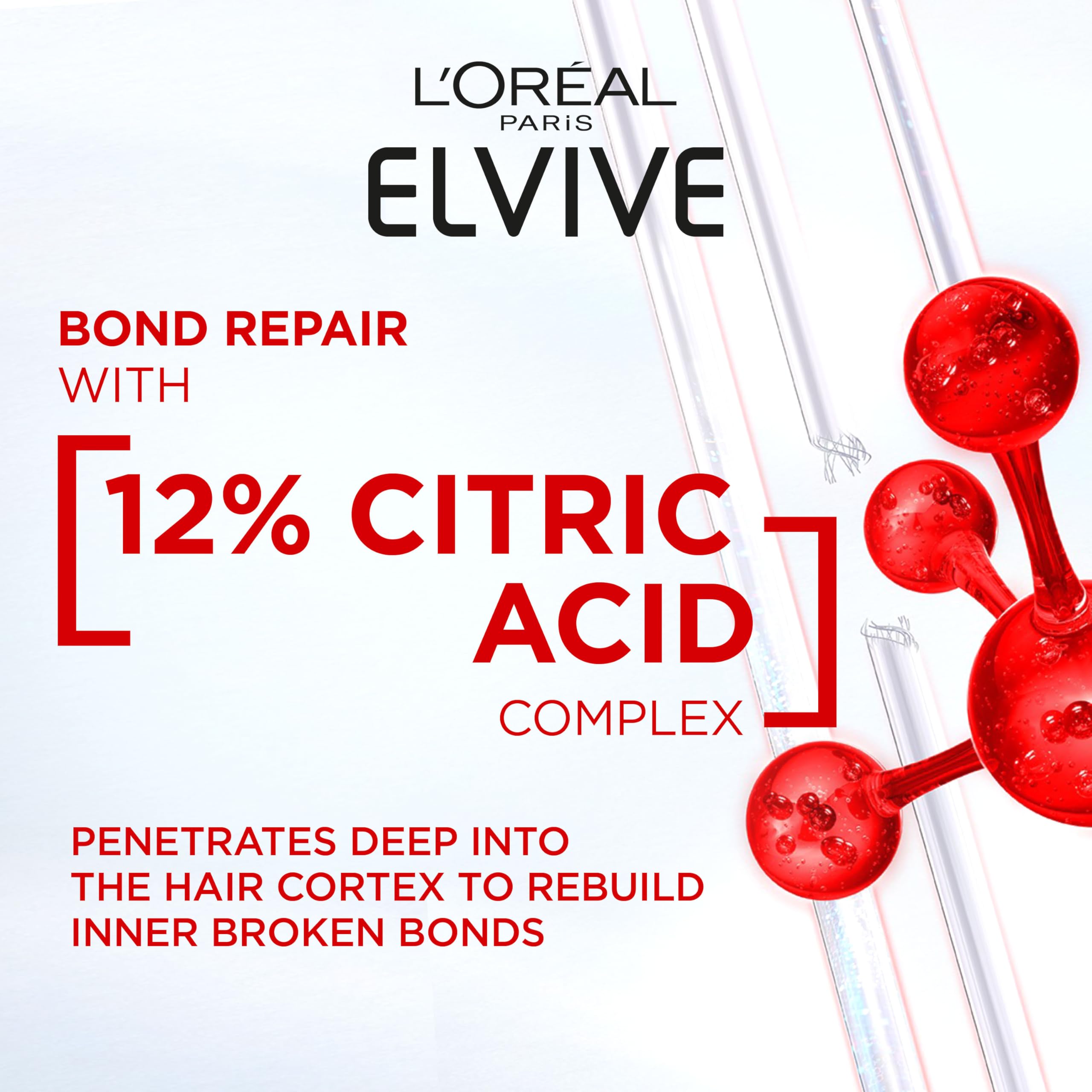 L'Oréal Paris Elvive Bond Repair Pre-Shampoo for Damaged Hair, 200ml | With Citr