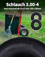 SOSALUK 2 db Belső Gumi 3.00-4 Molnárkocsihoz - 260x85 TR87 Szelepes Gumitömlő, Fekete Cserebelső Kézikocsihoz 2