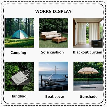 K-Musculo 600D Fabric by The Yard, 58 W 600D Upholstery Polyester Material, Indoor Outdoor Water Resistant Fabric for Chair Cushion Furniture Cover Sewing DIY Cloth, 3 Yard Black