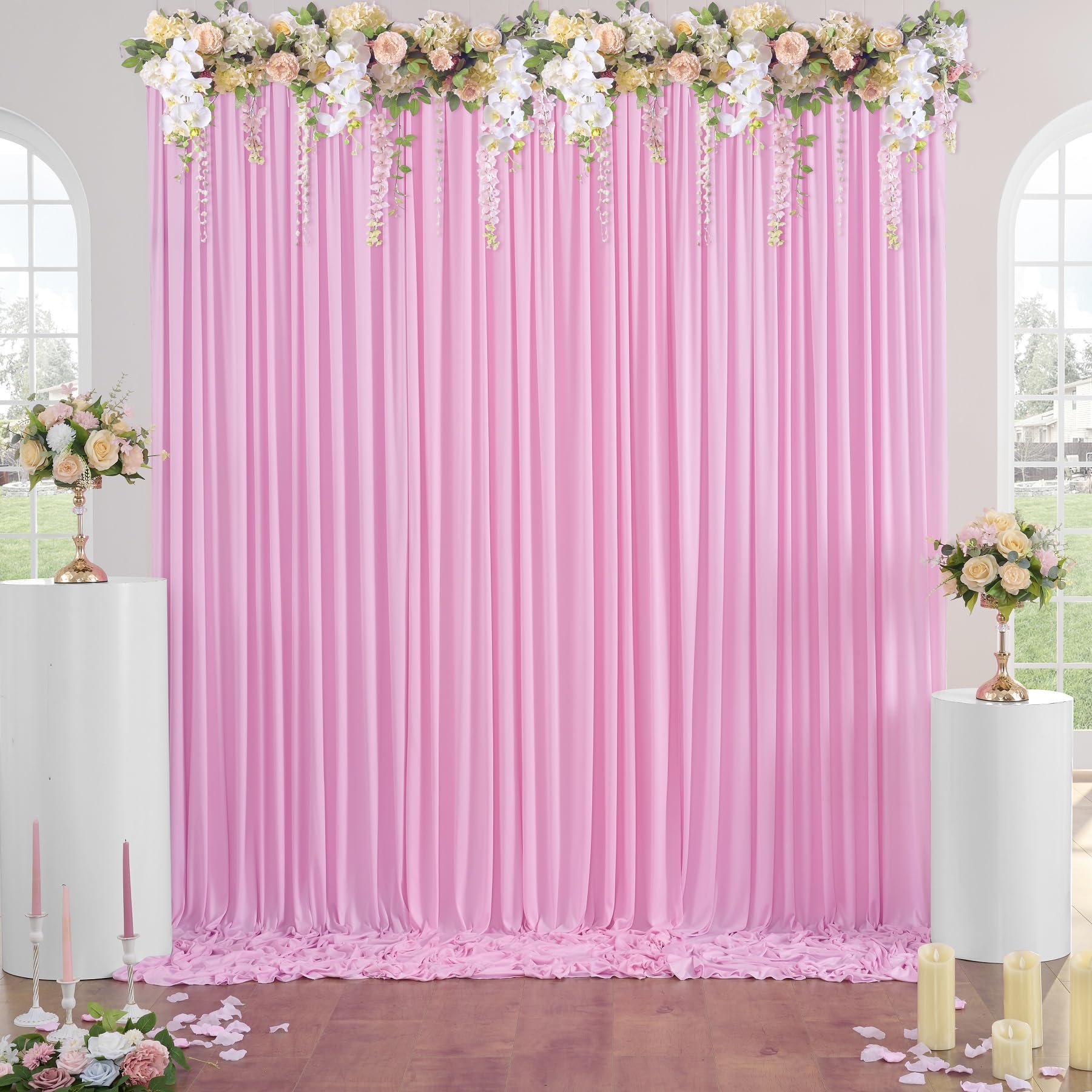 高級カーテン　ハンドメイド　クローゼット　ピンク　豪華カーテン　背景　幕　撮影用 高級カーテンハンドメイドクローゼットピンク豪華カーテン背景幕撮影用