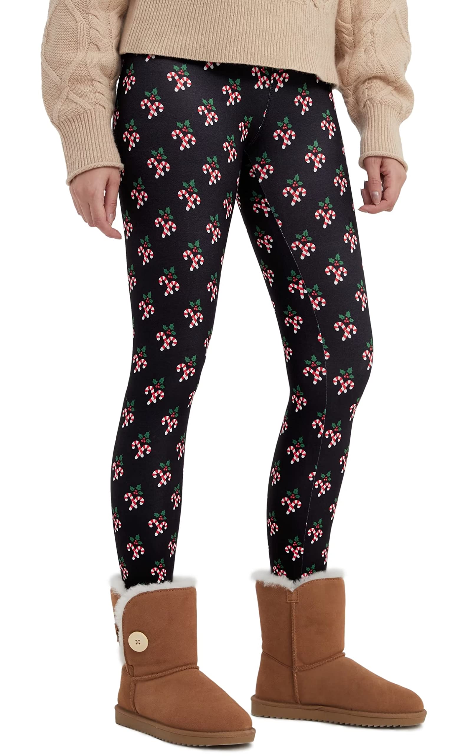 sissycos Women's Christmas Halloween Crossover Leggings High Waisted