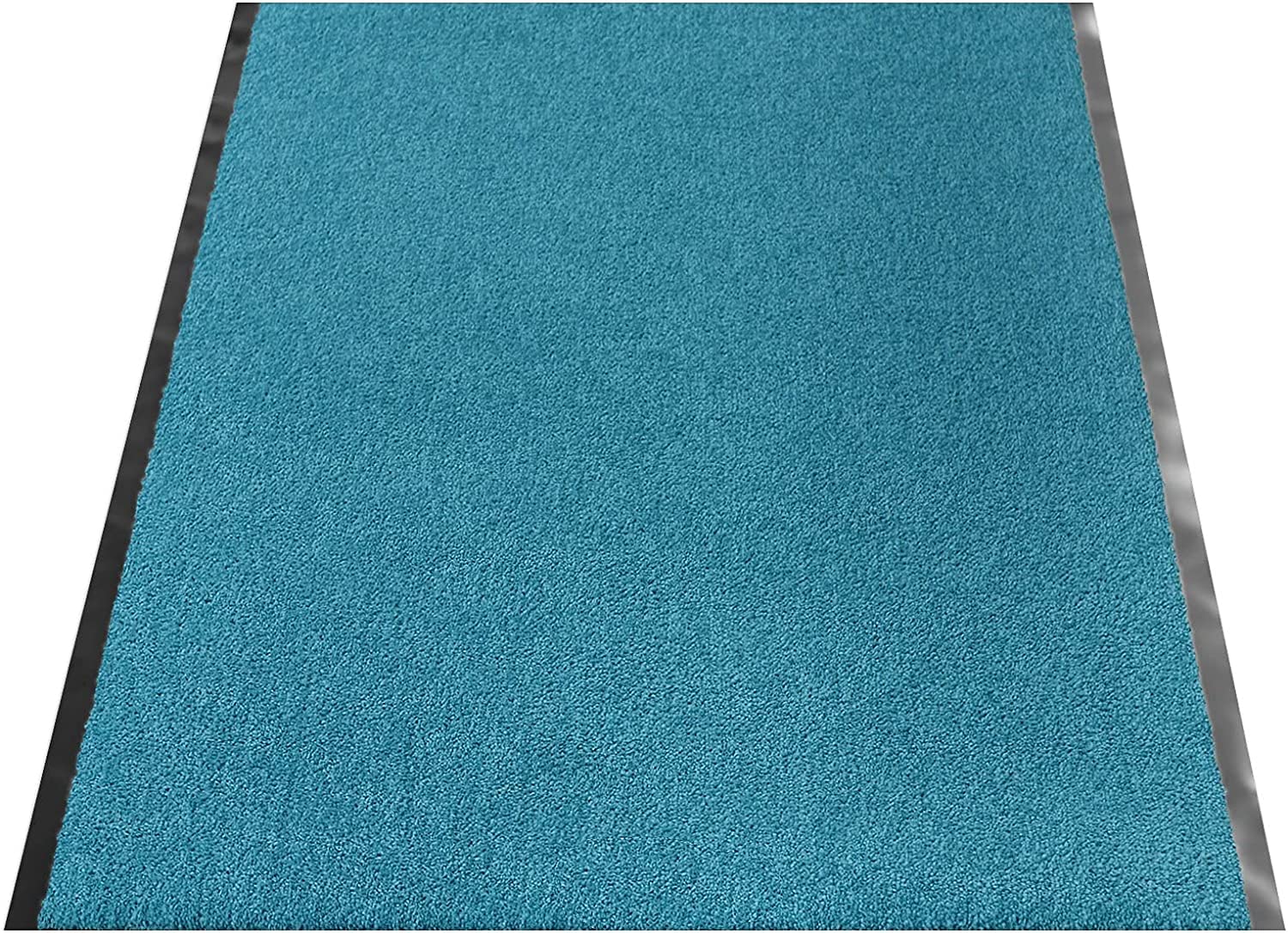 Floordirekt Paillasson sur mesure, 120 x 250 cm, Turquoise, Tapis d'entrée, Paillasson, Tapis de porte, Tapis d'accueil, Tapis anti-poussière, Vendu à la découpe, Mono