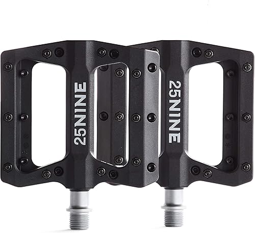 Miniatura 3 de 25NINE Bushido Pedales de Plataforma BMX - Pedales de Bicicleta Termoplástica Duradera para BMX y MTB - Rojo