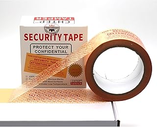 54.7Y Chtep Tamper Tamper Evident Tape Full Transfer Evident Security Warranty Seal Void Tape, Security Seals(Beige 2 inches Wide)
