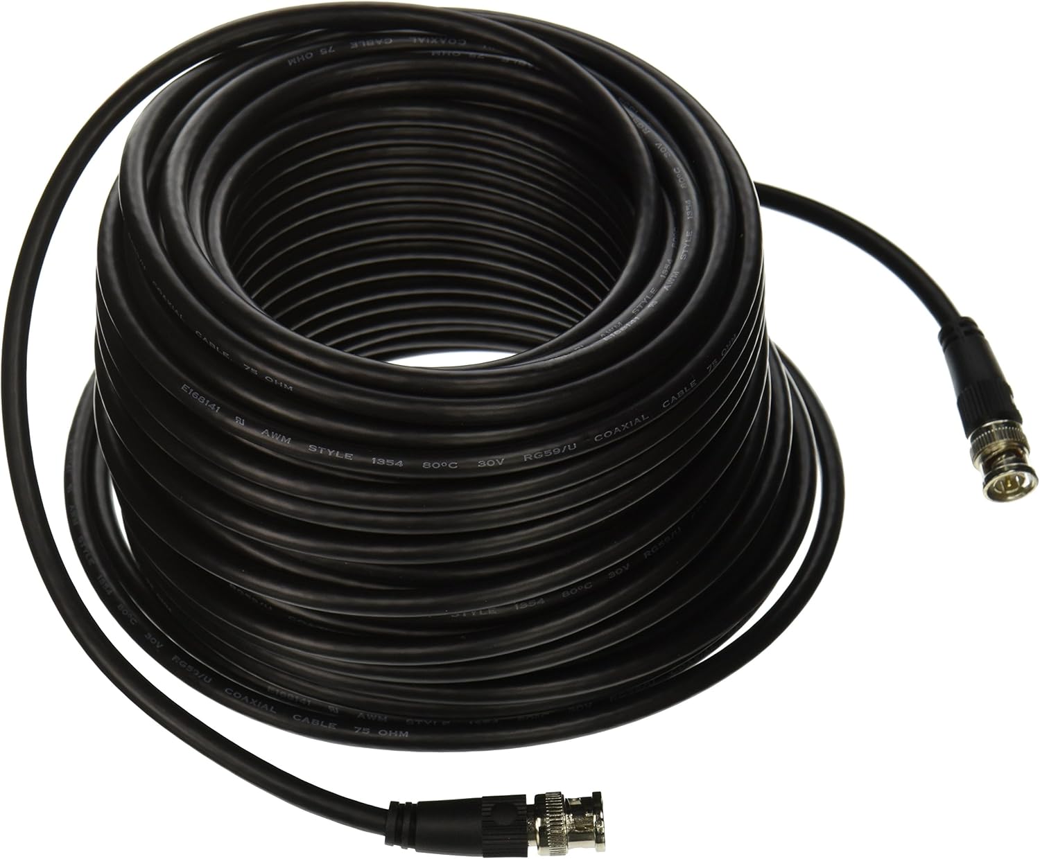 C2G 40032 75 Ohm BNC Cable, Black (100 Feet, 30.48 Meters)