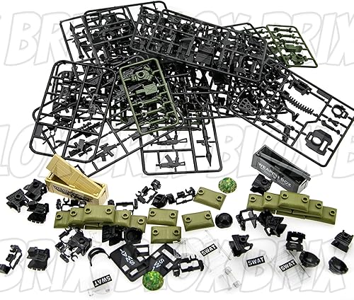 Miniatura 5 de 130 piezas de armas-ametralladoras-rifles compatibles con las principales marcas, minifiguras-complementos-base-militares-juguete-soldados-policía,