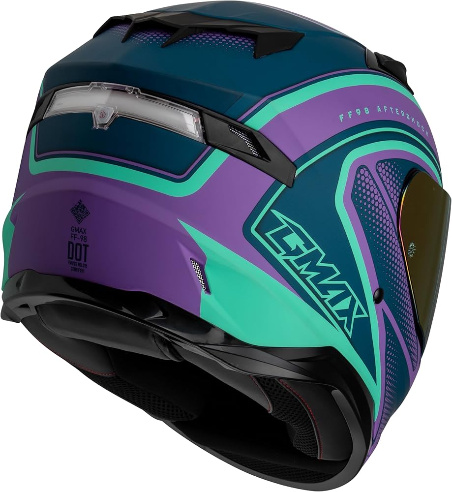 Amazon.com: Gmax FF-98 Aftershock Full Face Helmet with Rear