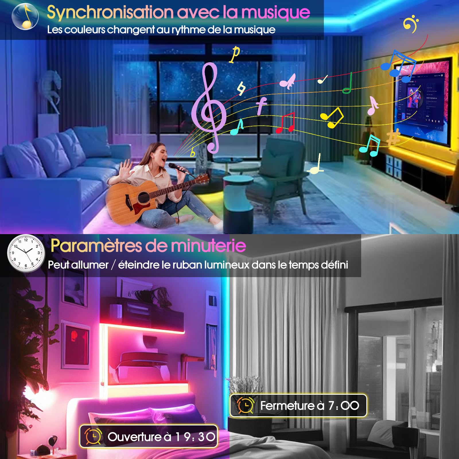 Wlan Cob LED Streifen RGBW 10m mit Fernbedienung, Led Cob Strip Alexa LED Lichtband 24V Selbstklebend Lichtleiste COB, 672 Leds/M, RGB+Warmweiss, Kompatibel mit Alexa Google Home