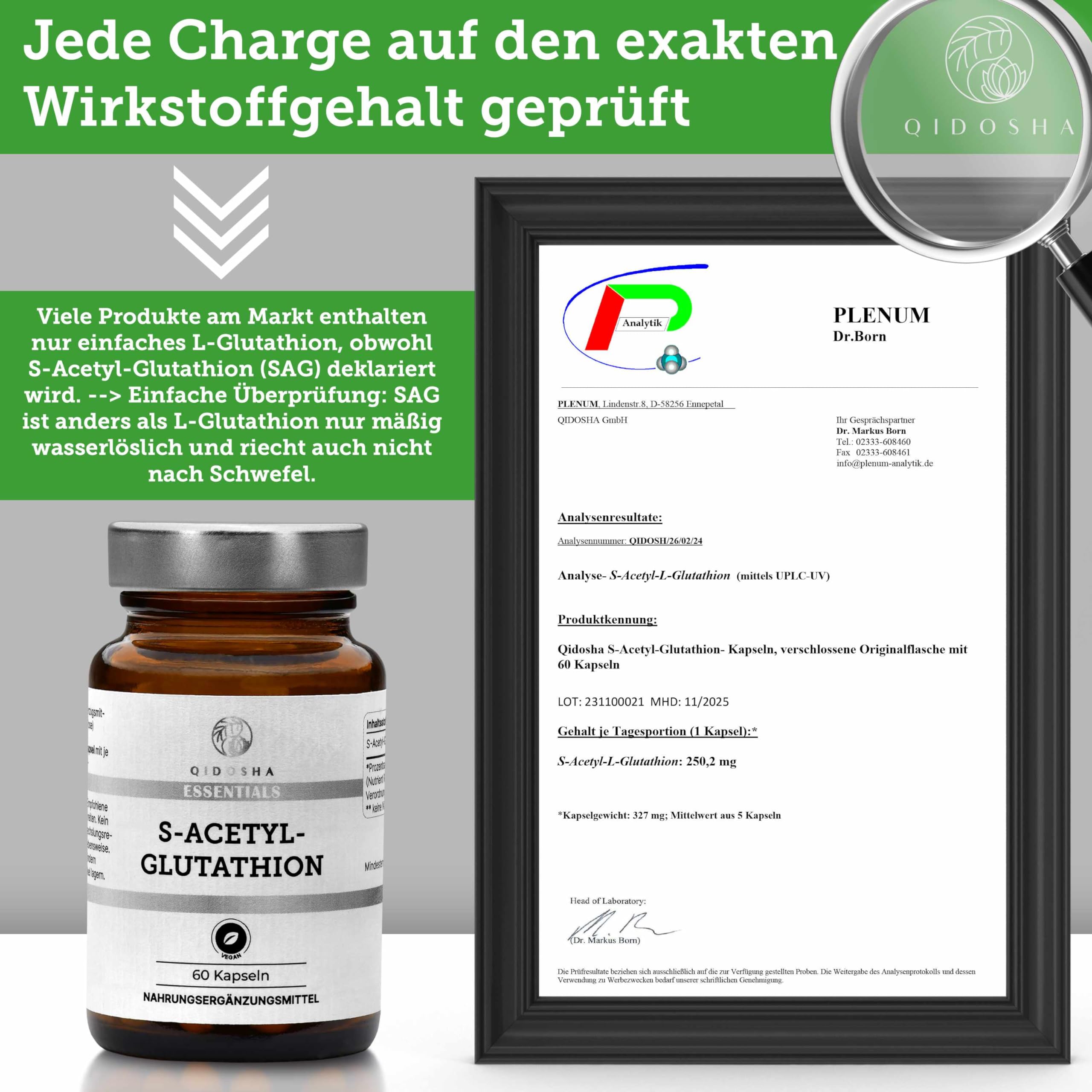 acetyl glutathion kaufen QIDOSHA® S Kapseln, 250mg/Kapsel, stabilisiert durch Acetylierung & besser bioverfügbar als einfaches L-Glutathion, 60 Stk/Glas, natürlich aus Fermentation Drogerie & Körperpflege Glutathione 100mg SMARTSHOT® B12 Plus SE Glutathione injections in Pakistan Add A Pump:No - I do not need a pump