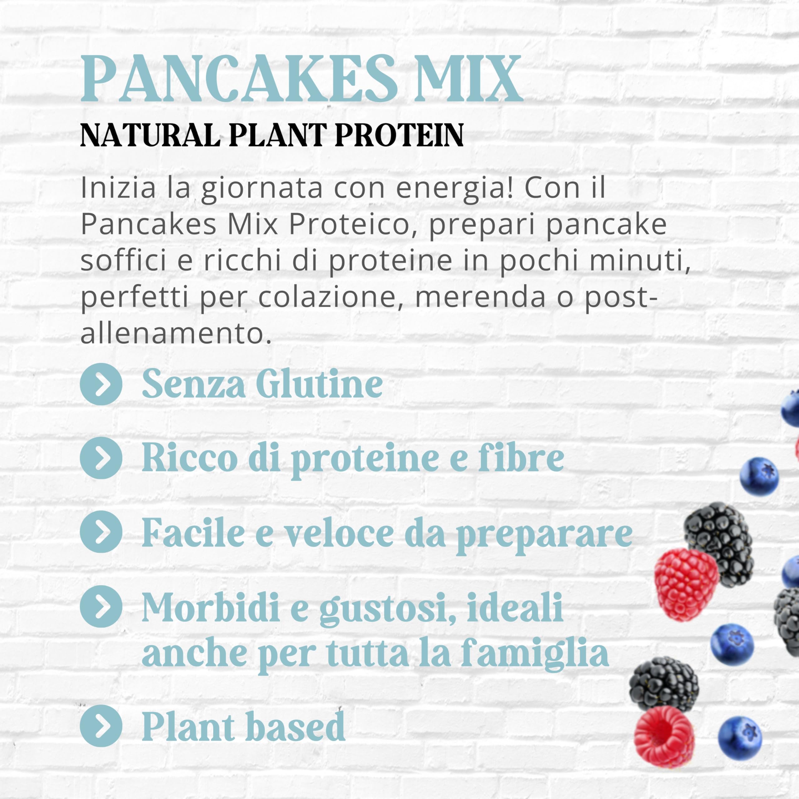 Goodly, Pancakes Mix, Preparato per Pancakes, Senza Glutine e Lattosio, Ricco di Fibre e Proteine, 2x450 g
