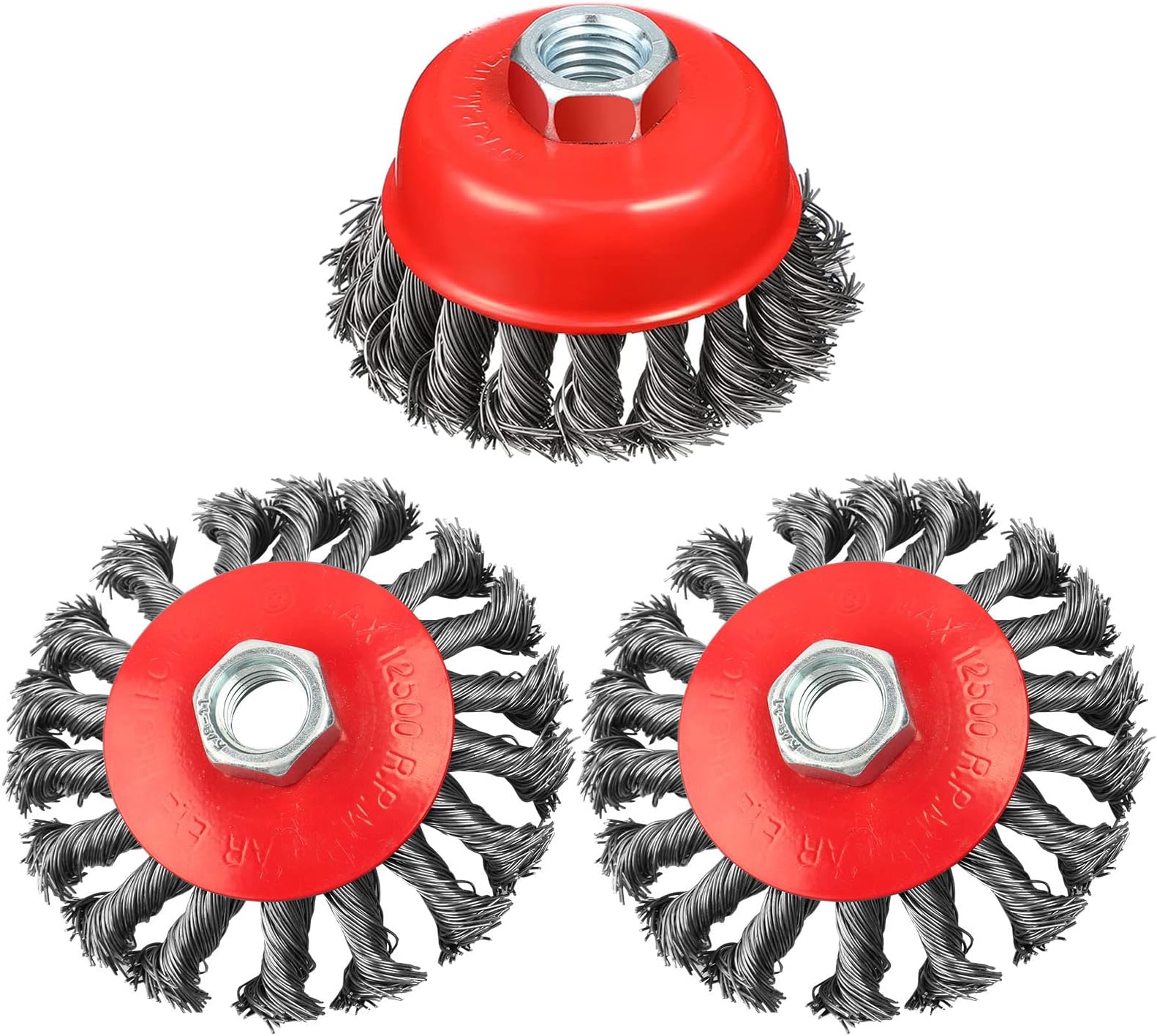 DEWALT Wire Cup Brush, Crimped, Carbon Steel, 4Inch x 5/8