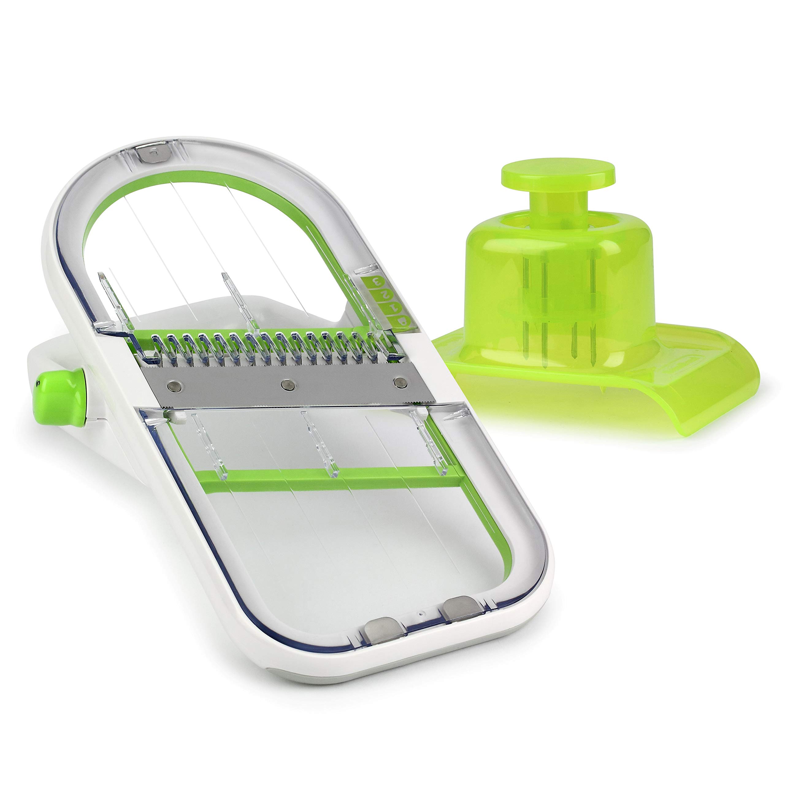 Urban Trend Mistral Slicer and Julienne, Cuts Fruits and Vegetables in 2 Directions, Faster Safer Food Prep