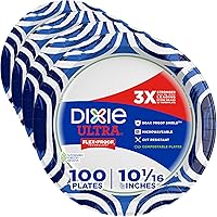 Vista 14 de Dixie Platos de papel ultragrandes, 10 pulgadas, 44 unidades, 3 veces más fuertes, resistentes, aptos para microondas, a prueba de remojo