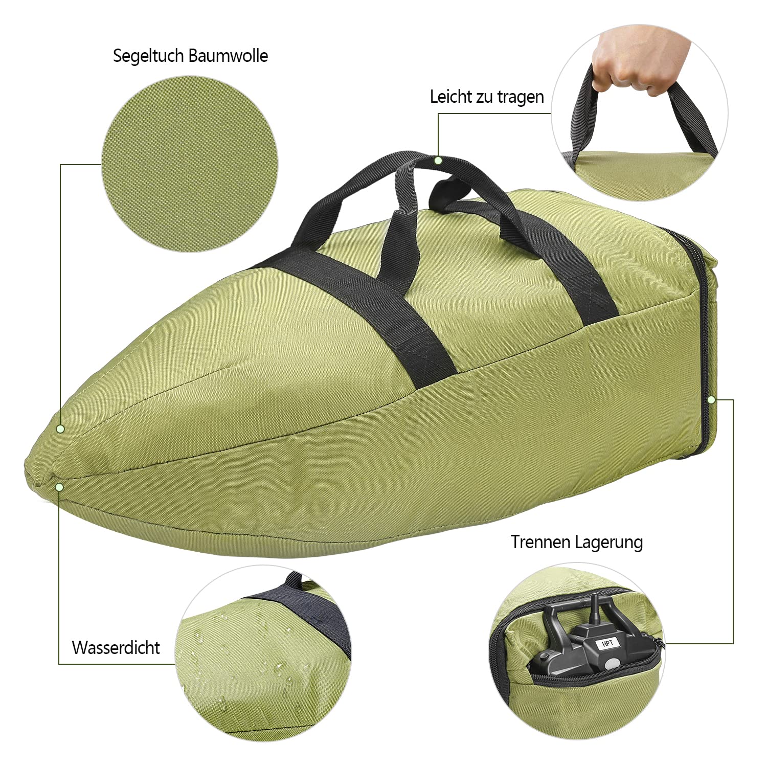 gps Köderboot Futterboot mit Echolot und Angelköder, Fischfind Boot Fischfinder mit Sonarsensor, Ersatzbatterien, Handtasche (Camo Boot)