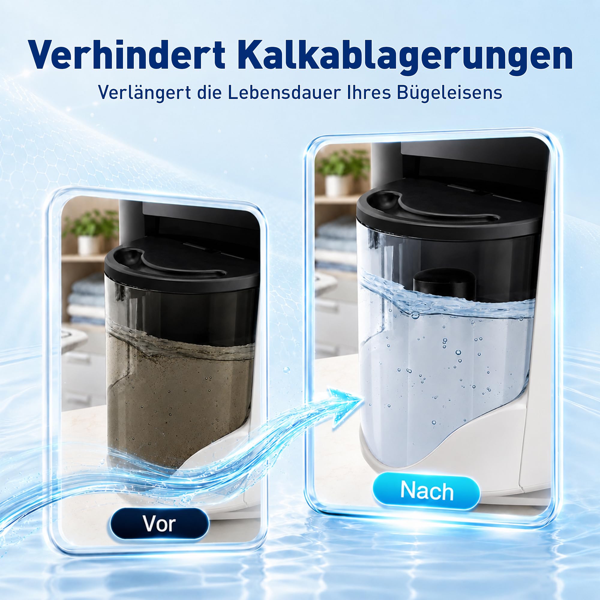 3 Stück Kalkschutzkartuschen für Laurastar Lift/Lift Plus/Lift Xtra Dampfbügelstationen Kalkschutz Korrosionsschutz Water Filter