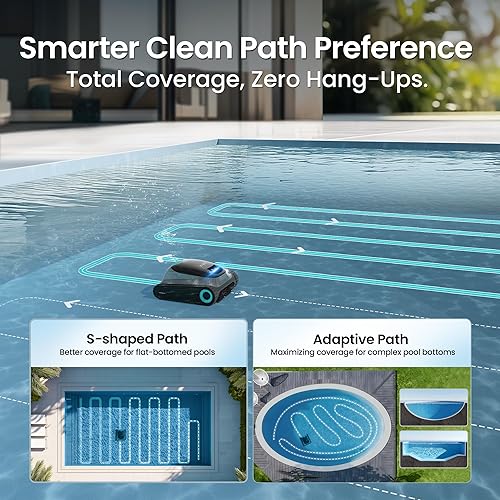 Miniatura 2 de (2025 Upgrade) Aiper Scuba S1 Robotic Pool Cleaner, Wall & Waterline Cleaning, Double Filtration, Extended 180-Min Battery Life, Smart Navigation,