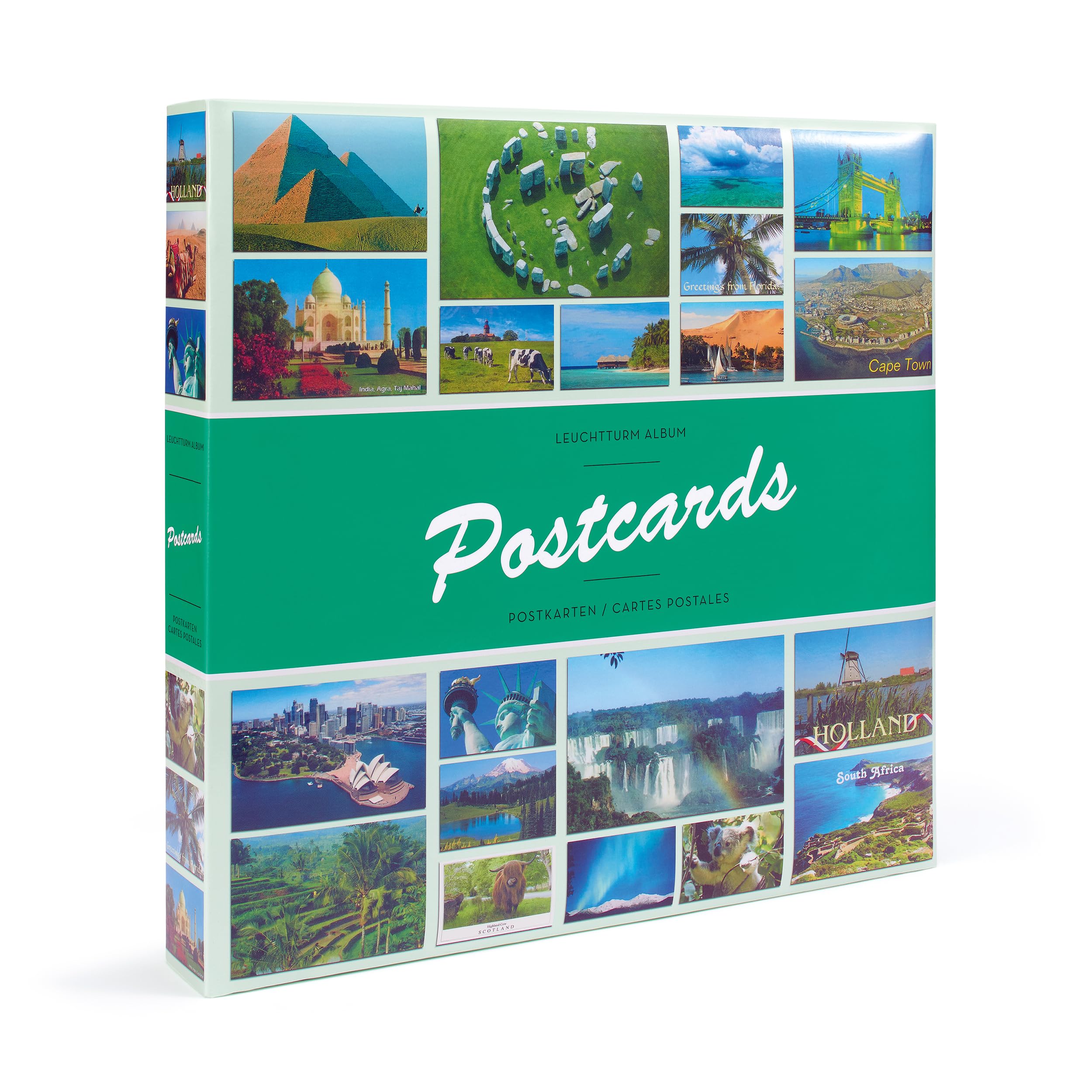 Leuchtturm 347771 Sammel-Album - Postkarten-Album für 600 Postkarten -50 festeingebundene Hüllen