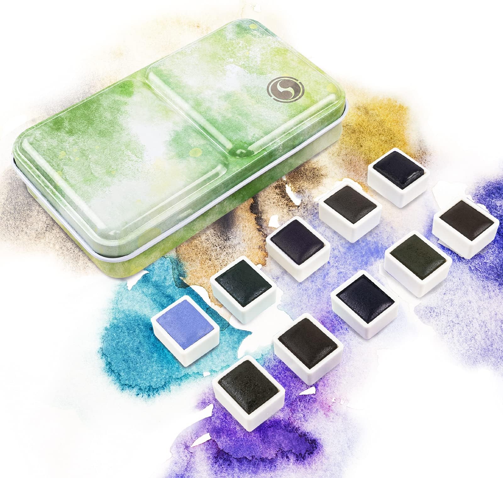 SUPER VISION Watercolor Paint Set, 10 Vibrant Colors, Unique colors,Layered Watercolor,Portable Art Painting Travel Watercolor Set Perfect for for Adults, Kids, Hobbyists and Art Lovers