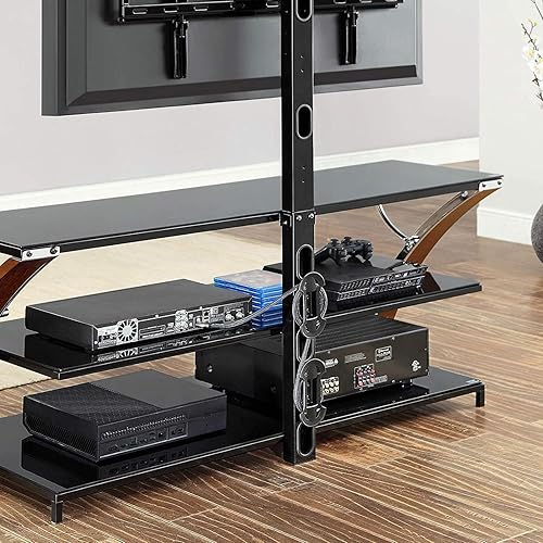 Miniatura 3 de OLSIZ Soporte de TV de pantalla Plana 3 en 1 para televisores de hasta 65 pulgadas marrón cereza