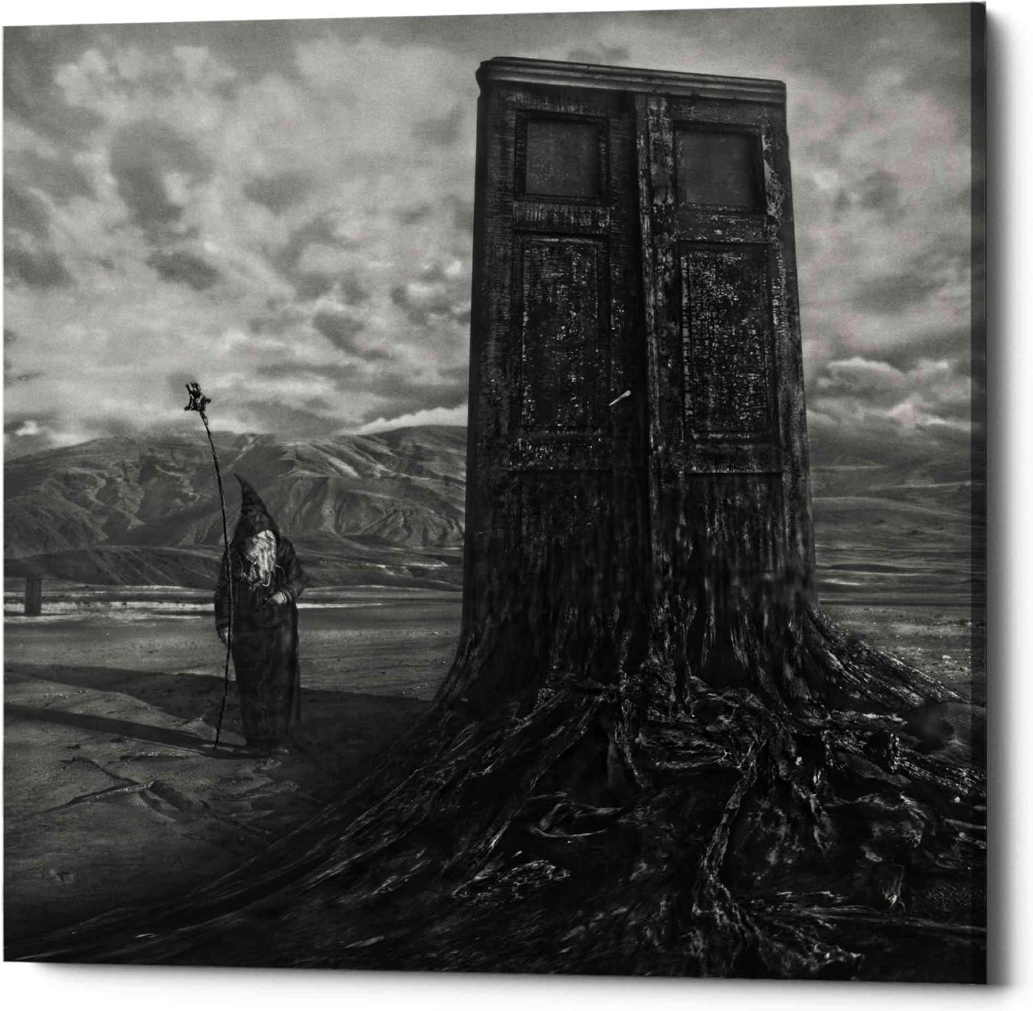 Epic Graffiti 'Doorway' by Dariusz Klimczak, Canvas Wall Art, 12"x12"