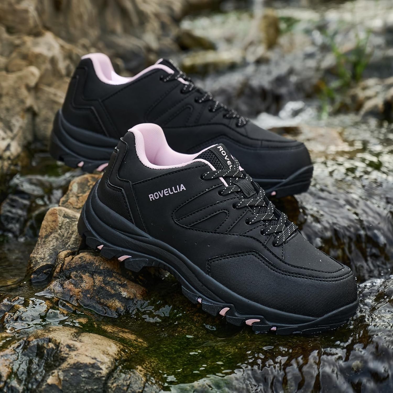 Waterproof Hiking Shoes Women Fashion Sneakers Tennis Walking Shoes Non-Slip Grip Ankle Support, Durable Comfort for Trekking, Trail Running, and Outdoor Adventures - Image 3