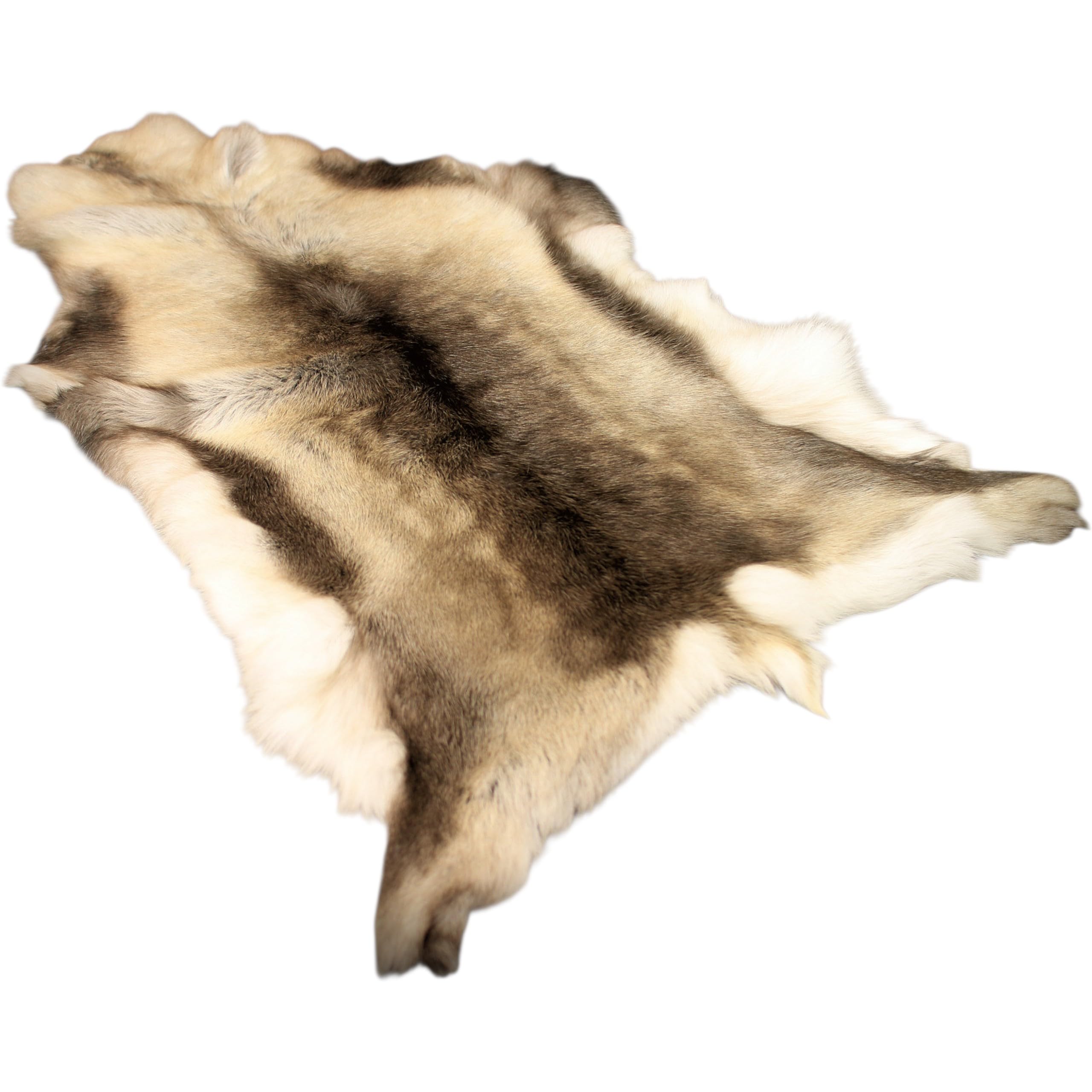 Rentierfell ca. 135 x 80 cm – echtes Naturfell, luxuriös weich & extra warm, nachhaltige Herkunft, jedes Fell EIN Unikat, ideal für Wohnraum, Kamin, Schlafzimmer & stilvolles Wohnen