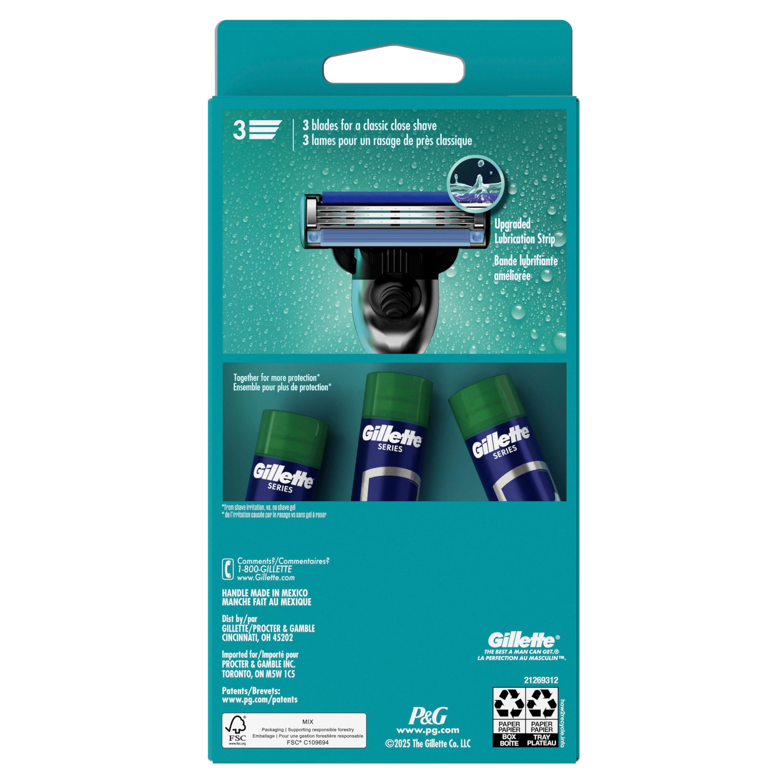 Gillette Mach3 Razor Refills - 3 Blades -10