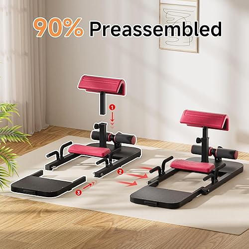 Miniatura 5 de seanleecore Multi-Function Deep Sissy Squat Machine Home Gym Hip Thrust Machine Booty Sprout Home Workout Equipment for Women  Men Blanco