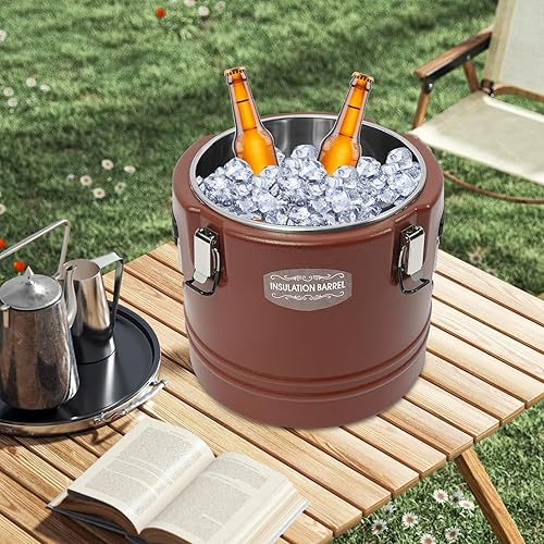 Miniatura 2 de Contenedor de sopa aislado de 21 cuartos de galón de 5.28 galones, calentador de alimentos comerciales para alimentos calientes y fríos, caja