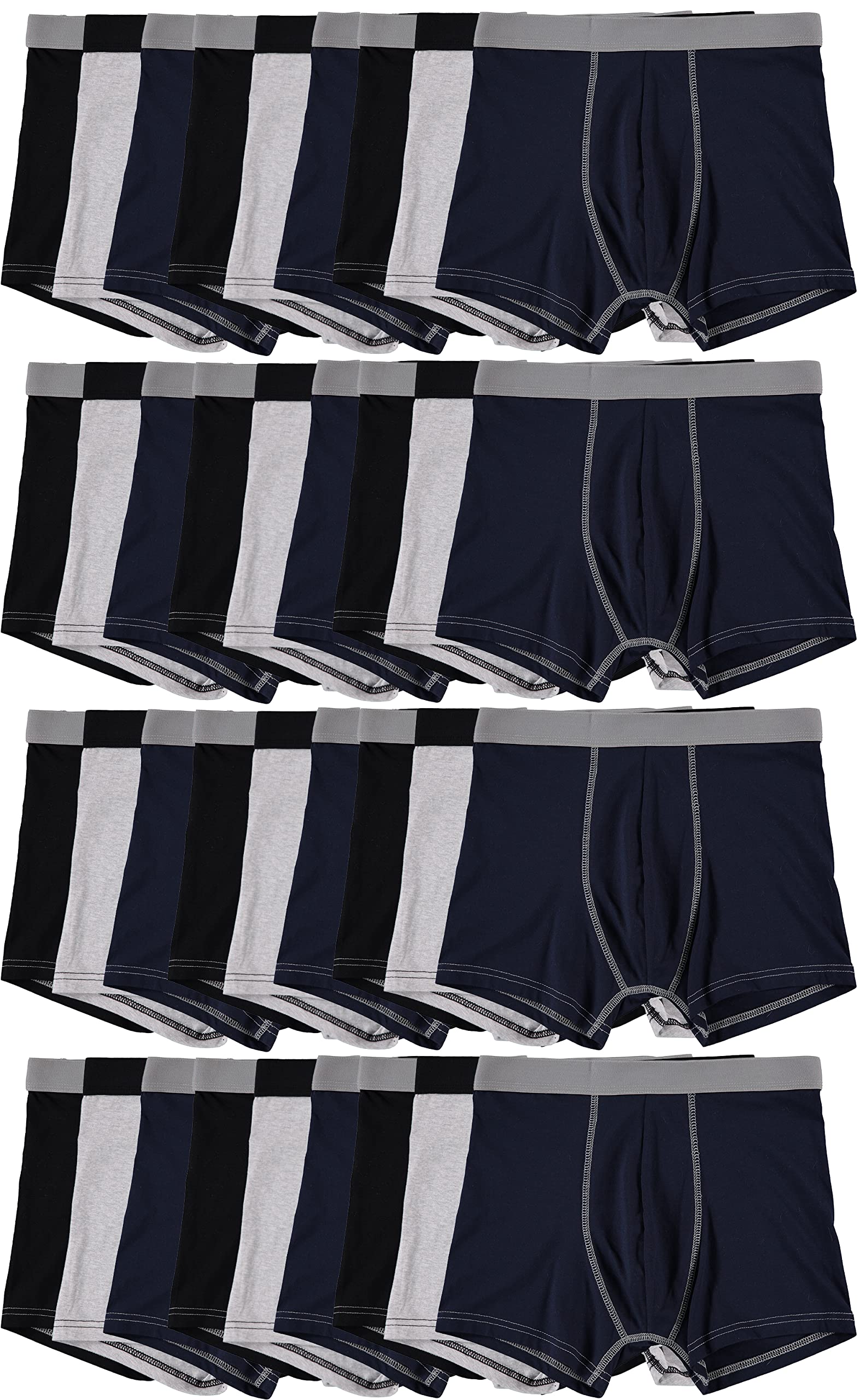 36 Pack of Mens Boxer Briefs Underwear Bulk 100 Cotton Soft Comfortable Assorted Colorful Brief