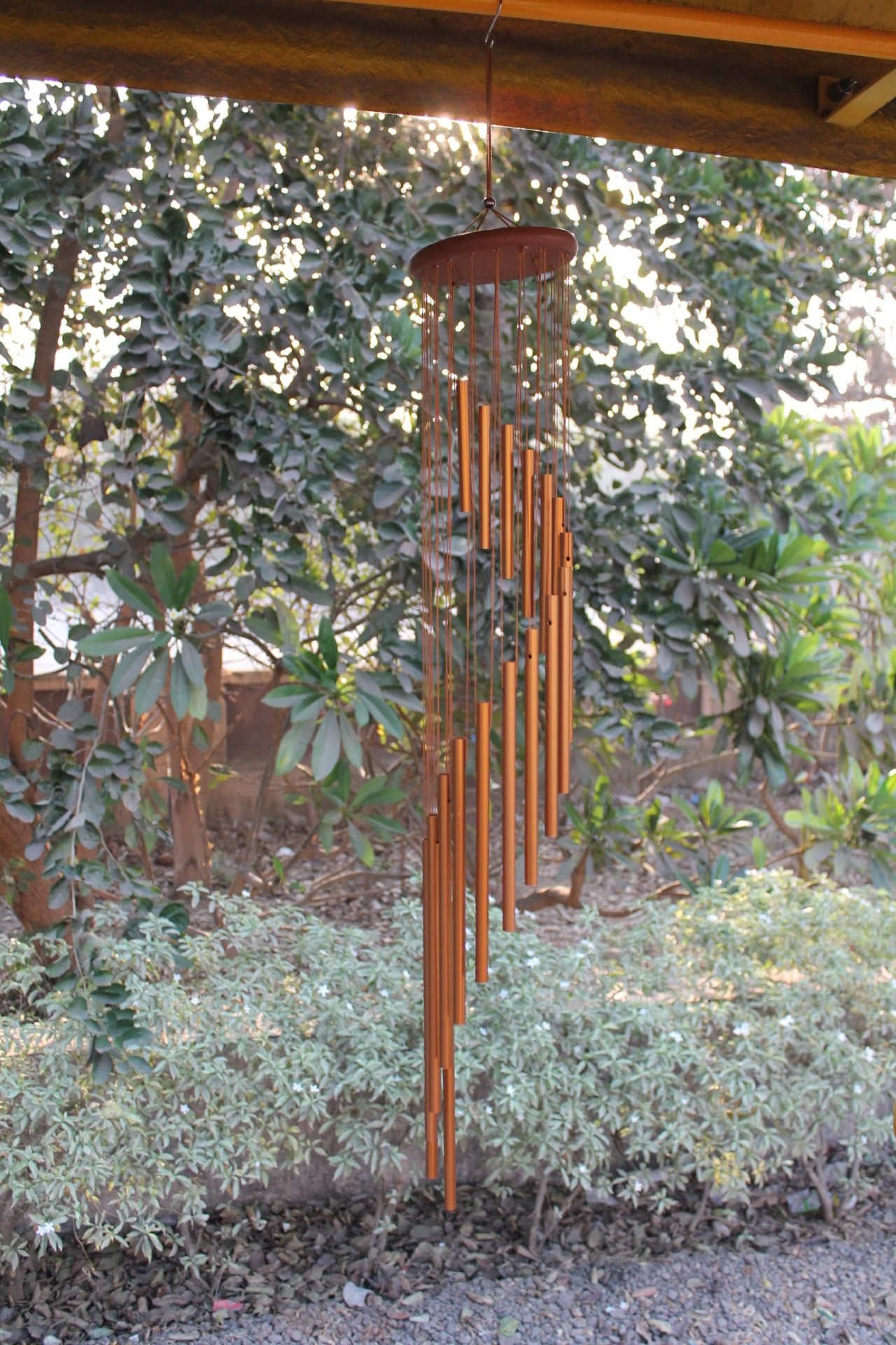 Metal Wind Chime Bells & Pipes Rods for Home Decor, Balcony, Bedroom Window, Garden, Hotel, Restourant,Indoor, Outdoor - Positive Energy & Peaceful Sound (Golden)-picture-28