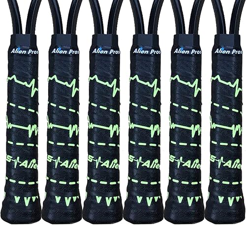 Miniatura 8 de ALIEN PROS Paquete de 12 cintas de agarre para raqueta de tenis Sailor Mix & Yellow Beats – Agarre de tenis con sensación de humedad – Envuelve tu