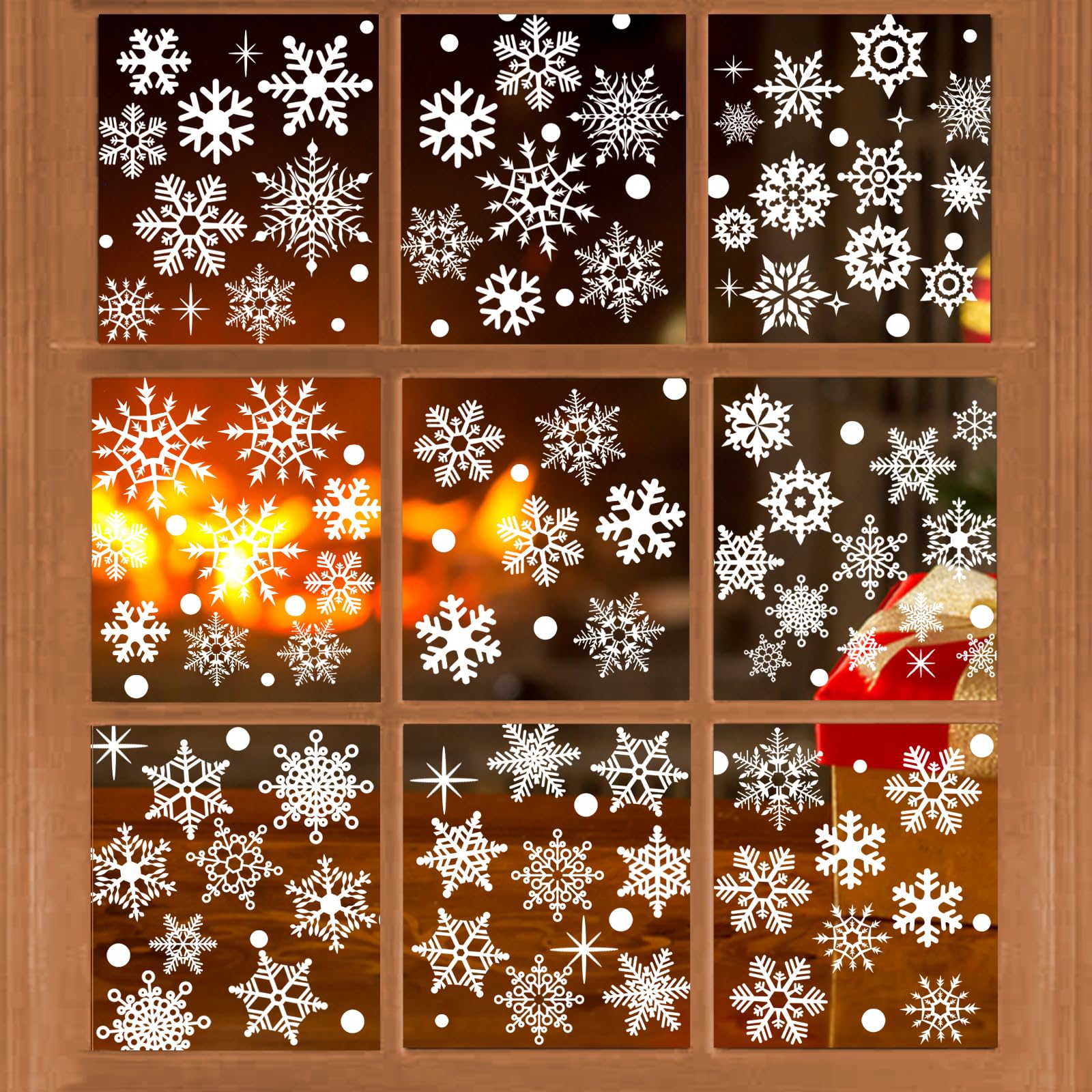 DIY Snowflake Window Clings