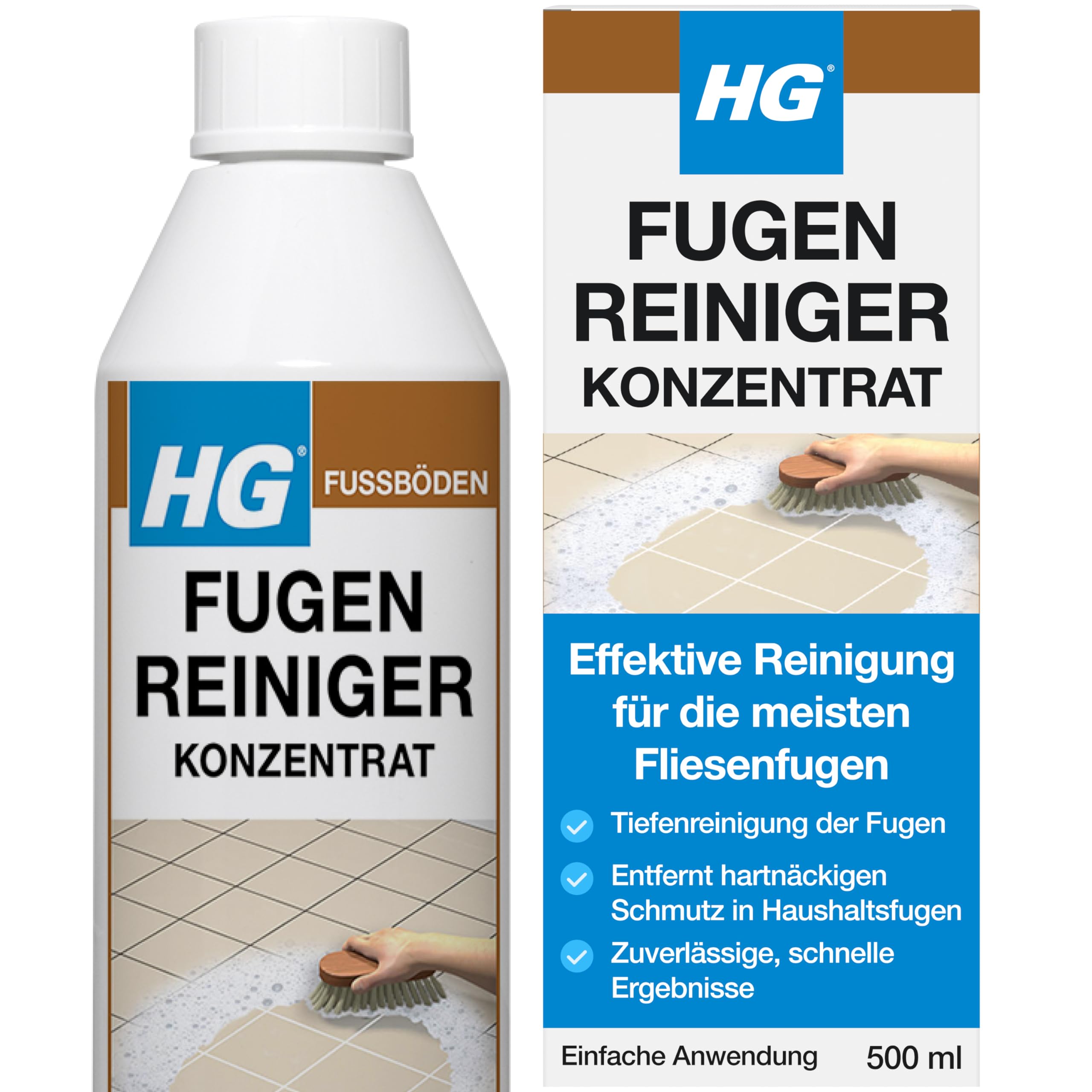 HG Grout Cleaner Concentrate 500 ml - Concentrated formula for floor, wall and bathroom