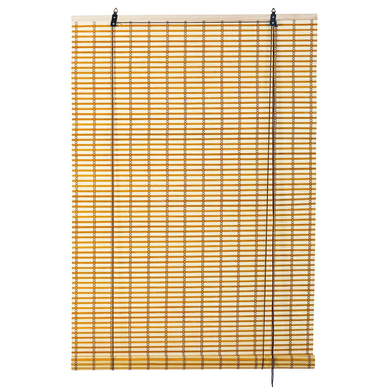 Bambusowa roleta w stylu retro, roleta rzymska, ochrona przed słońcem i spojrzeniami, do okien i drzwi, do wysokich okien/restauracji/korytarza, wykonanie na wymiar (szer. 90 x wys. 240 cm)