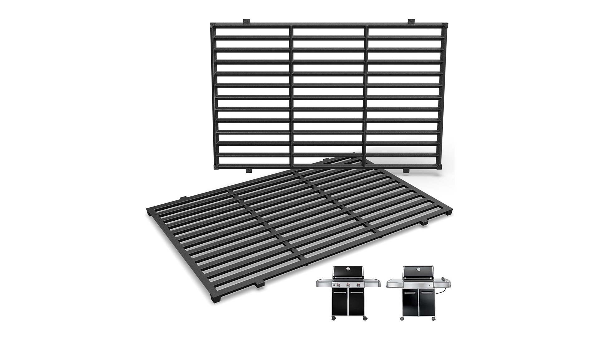 DELSbbq Stainless Steel Cooking Grates For Weber Genesis 300 Series Grills - Replacement For 7524/7528