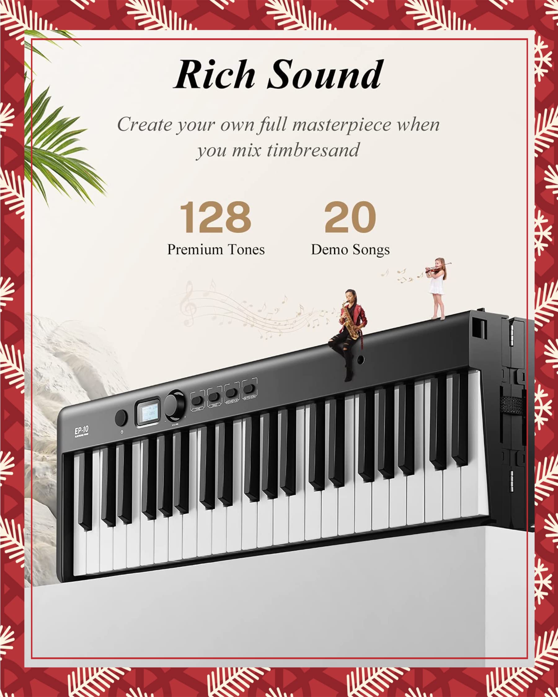 Eastar EP10 Beginner Foldable Digital Piano 88 Key Full Size Semi