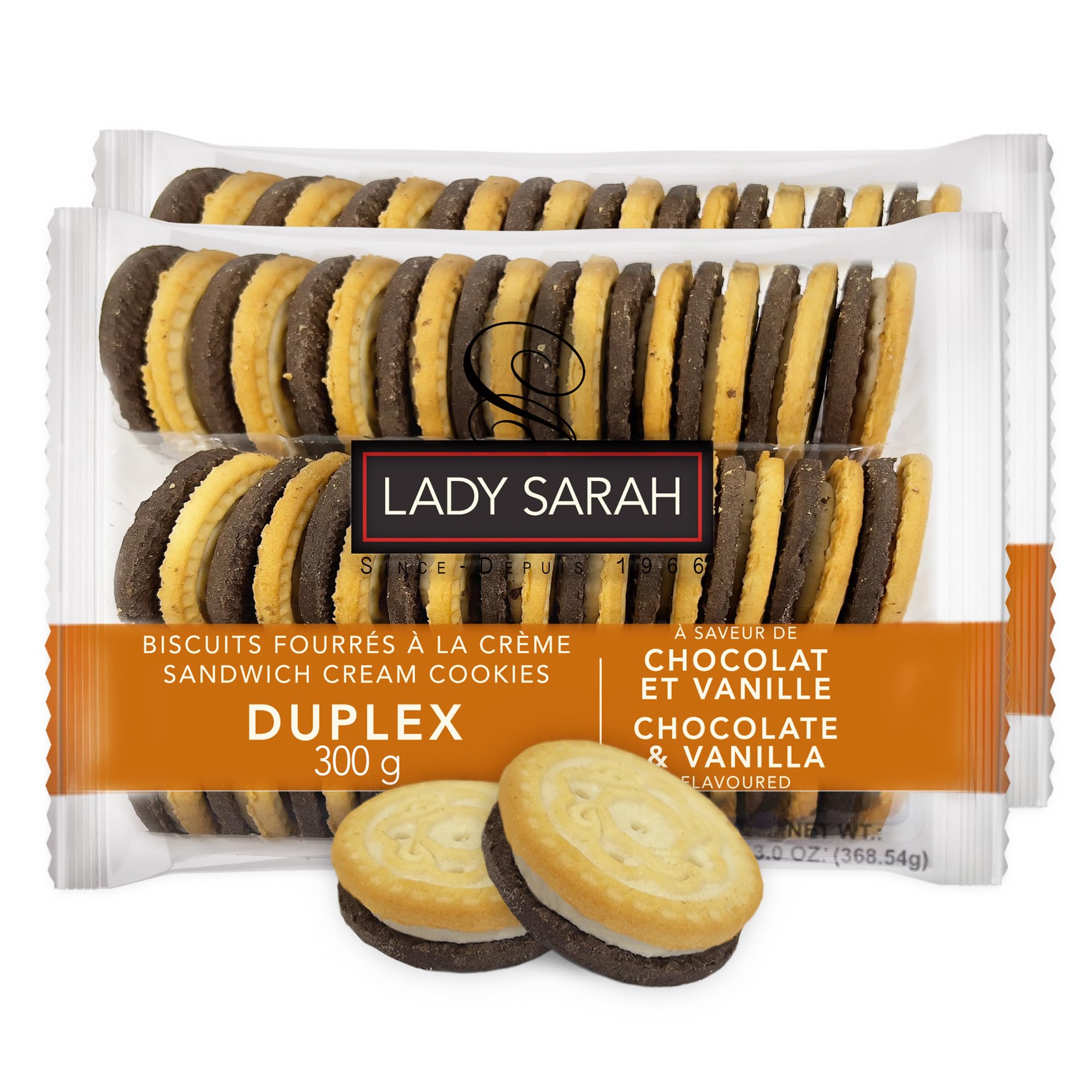 Lady Sarah Sandwich Cookies - Vanilla & Chocolate Cream Delights