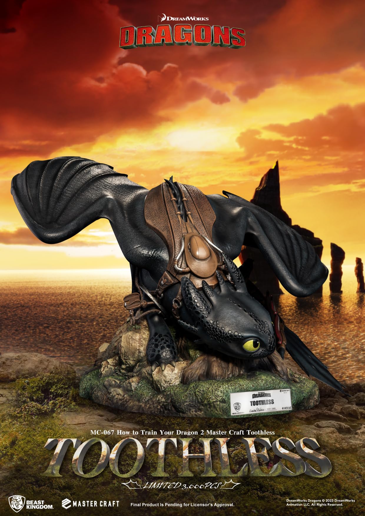 How To Train Your Dragon 3: Toothless MC-067 Master Craft Statue