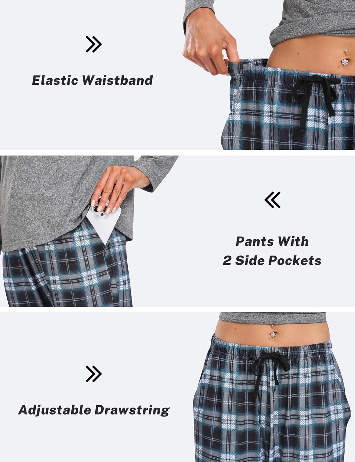 MoFiz Women's Pajama sets Long Sleeve Sleepwear Soft Christmas Pajamas 2 Piece Loungewear Warm Pjs Sets for Winter Holiday - Image 6