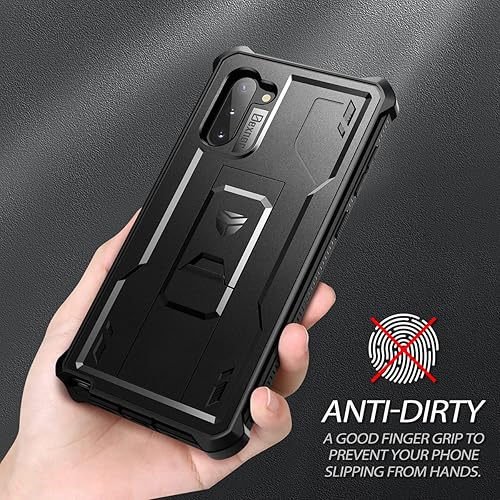 Miniatura 3 de Dexnor Funda para Samsung Galaxy Note 10, Protector de pantalla y soporte integrados Protección de grado militar pesado a prueba de golpes para