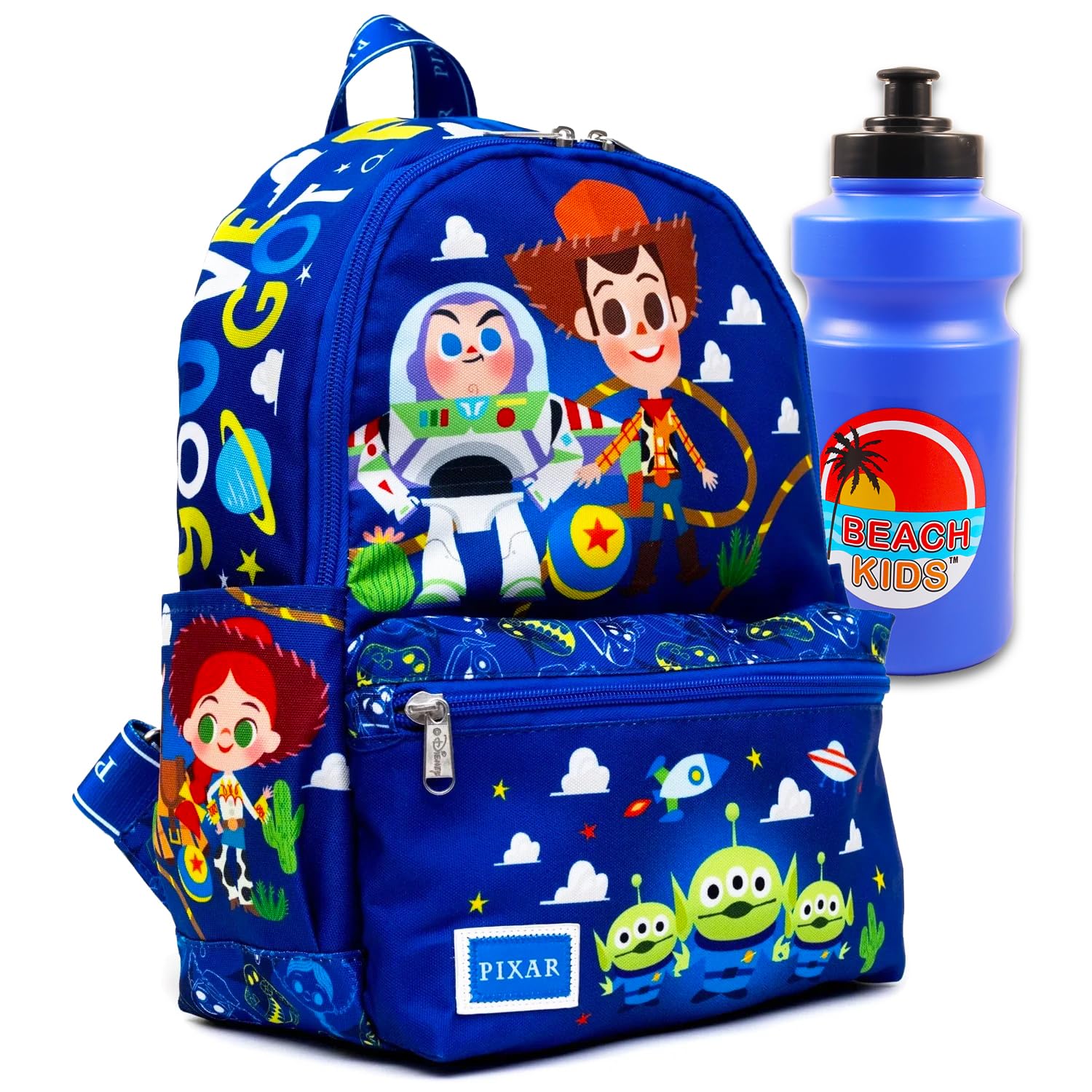 Disney Toy Story Mini Backpack Set - Bundle of 13" Woody & Buzz Lightyear Bag Plus Water Bottle | Toy Story Purse for Toddlers, Kids, Girls, Teens,