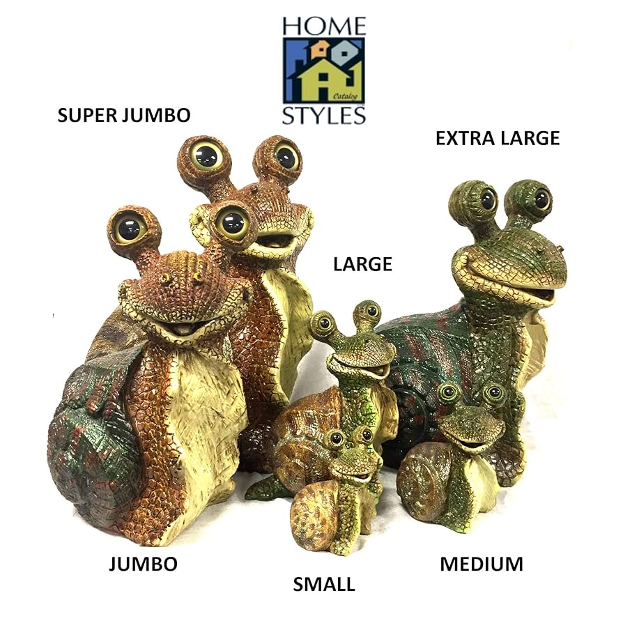 HELLOS ヘロス Snail Shelter（Charcoal Green） Amazon.com : Toad Hollow Homestyles Medium Snails Lying