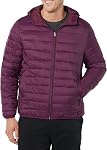 Amazon Essentials Mens Lightweight Water-Resistant Packable Hooded Puffer Jacket