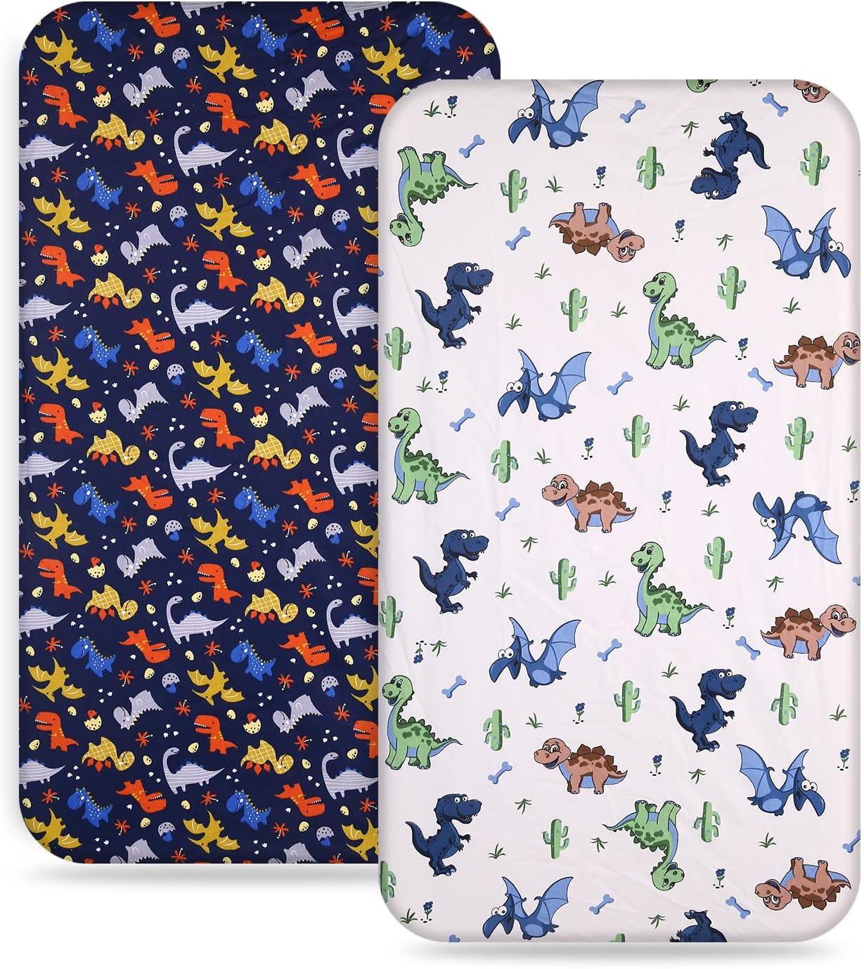 2Pack Waterproof Crib Mattress Cover / Machine Washable Extra Soft Breathable Toddler Protector Pad (Standard Size32 x 16")-A : Baby