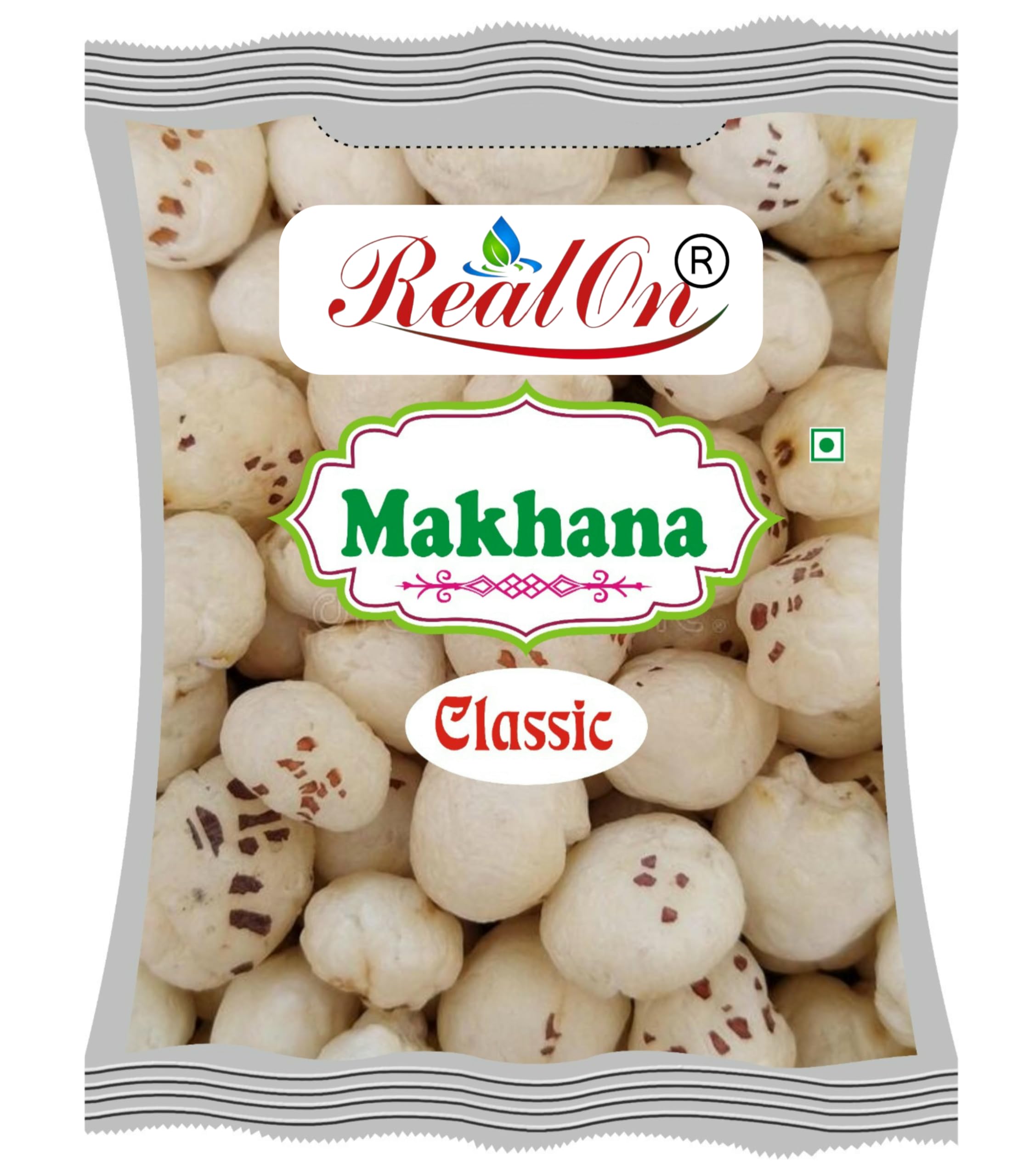RealOn Pure Phool Makhana Classic No Preservatives are Added Natural Ready to Eat Healthy Snacks Fox Nuts (250 GM)-image-0