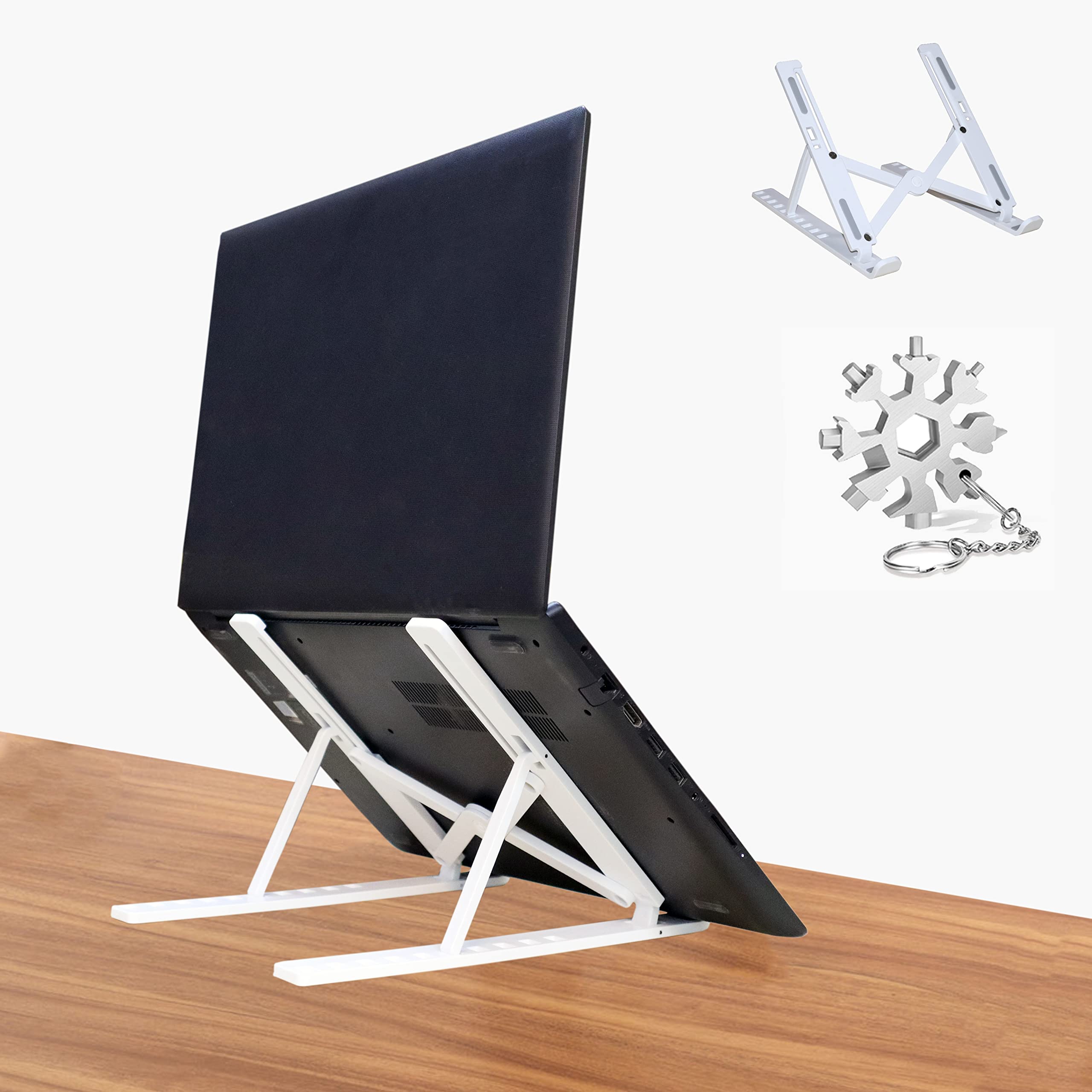 OET ® European Standard Foldable Plastic Ergonomic Laptop Stand Compatible with Mac Book and All Model Laptops (LSTD-11) (B09BBLMKM8) Amazon Price History, Amazon Price Tracker