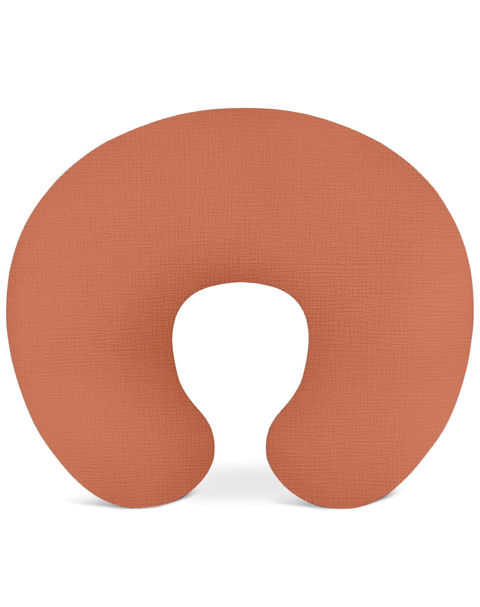 Nursing Pillow Covers, Muslin Nursing Cover for Breastfeeding Pillows, Comfortable for Baby Girls and Boys (Brick)