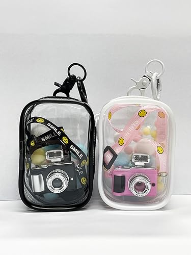 Miniatura 7 de Bolsa de exhibición transparente de 3 piezas con llavero, almacenamiento portátil para muñecas pequeñas, cajas ciegas para colgar, organizador con